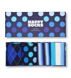 Happy Socks 4-Pack Socks Gift Set Navy Clearance