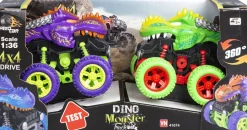 2-PAK DINO MONSTER TRUCK>Speed Car Hot