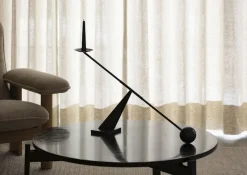 Audo Copenhagen Passage Lounge Table, Ø70, Dark Lac