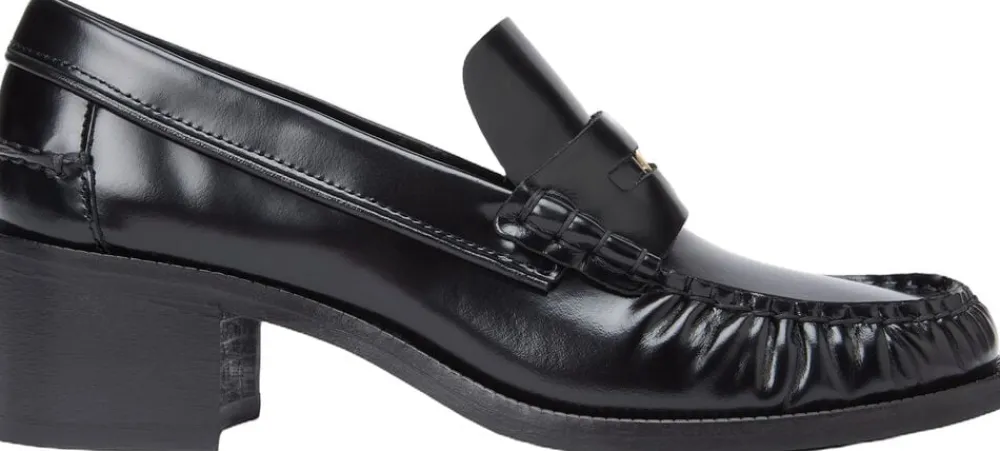 Dame Tommy Hilfiger Patent Leather Block Heel Loafers
