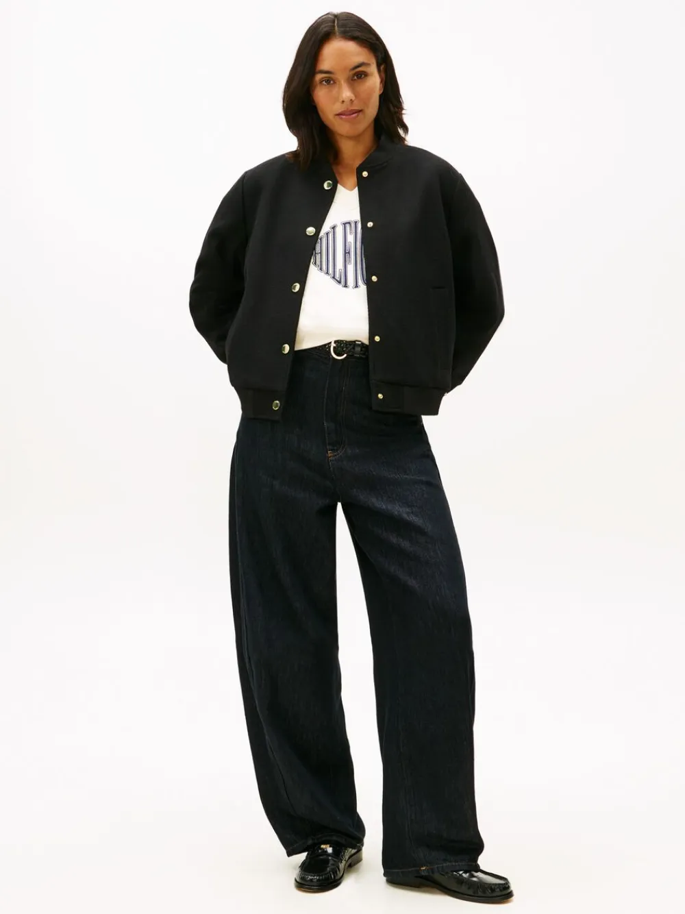 Dame Tommy Hilfiger Patent Leather Block Heel Loafers