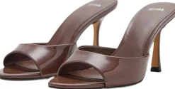 Dame MANGO Patent leather effect heeled sandal
