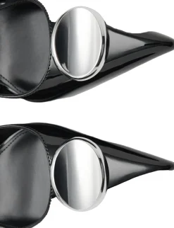 Patent leather high-heeled shoes wi><noscript><img width=