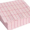 Pattern Napkins-Set of 20 Cocktail-Light pink and red grid>Hay Sale