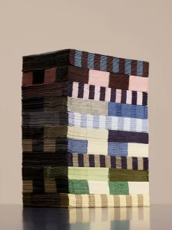 Hay Pattern Napkins-Set of 20 Dinner-Light pink and dark blue pillar strip Discount