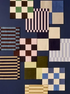 Hay Pattern Napkins-Set of 20 Dinner-Light pink and dark blue pillar strip Discount