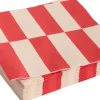 Hay Pattern Napkins-Set of 20 Lunch-Off-white and red