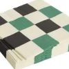 Hay Pattern Napkins-Set of 20 Lunch-Off-white, green and black M check Best