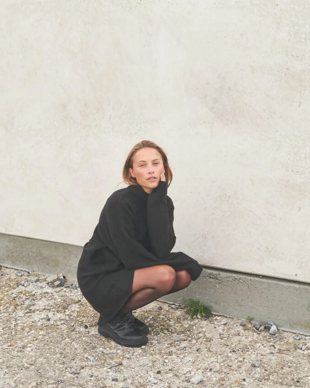 Paulina Knit Blouse>Neo Noir