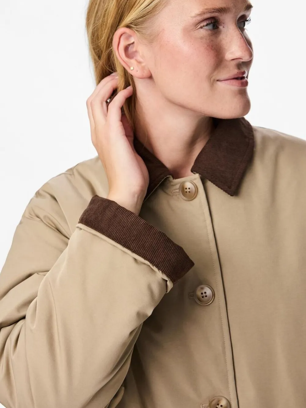 Dame Pieces PCJORMA LONG CORDUROY JACKET NOOS