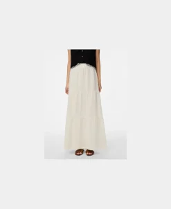 Pieces PCSIKKA MAXI SKIRT D2D Cloud dancer