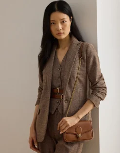 Lauren Ralph Lauren Pebbled Leather Bradley Crossbody Wallet Lauren tan