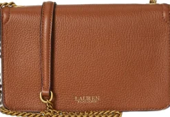 Lauren Ralph Lauren Pebbled Leather Bradley Crossbody Wallet Lauren tan