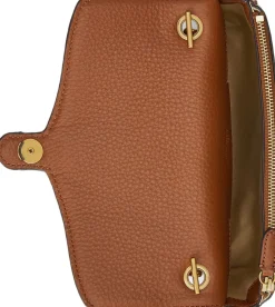 Lauren Ralph Lauren Pebbled Leather Bradley Crossbody Wallet Lauren tan