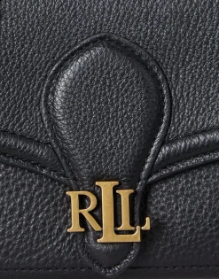 Dame Lauren Ralph Lauren Pebbled Leather Bradley Crossbody Wallet