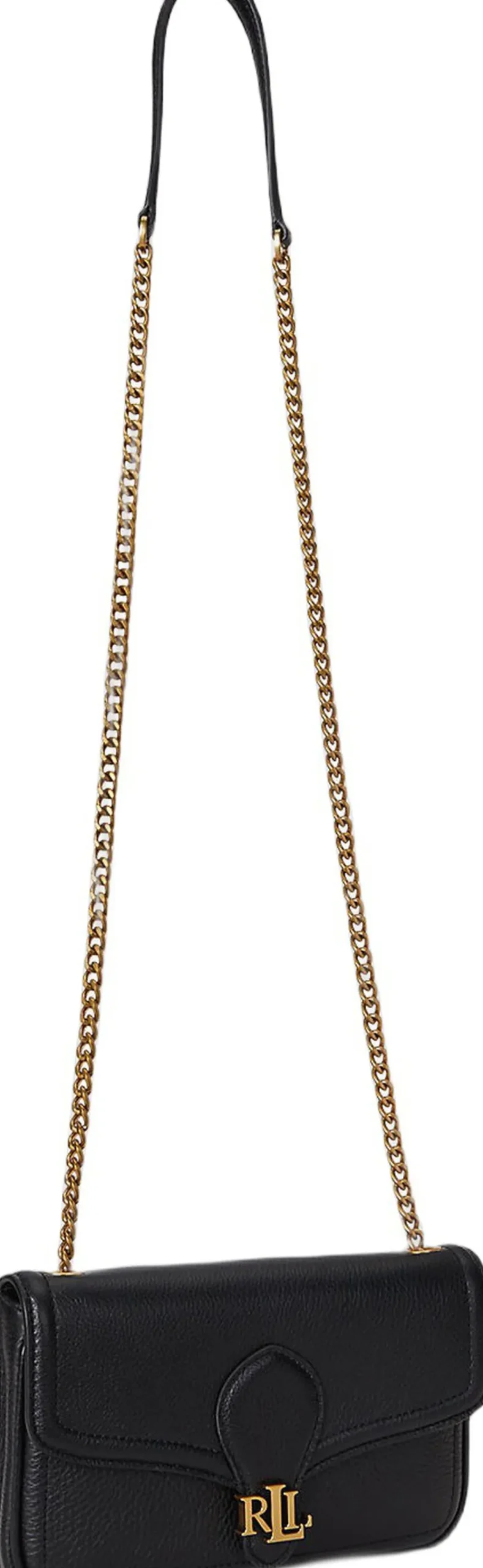 Dame Lauren Ralph Lauren Pebbled Leather Bradley Crossbody Wallet