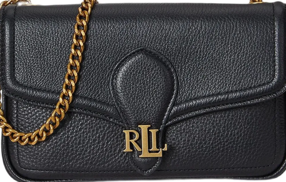 Dame Lauren Ralph Lauren Pebbled Leather Bradley Crossbody Wallet