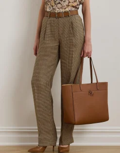 Lauren Ralph Lauren Pebbled Leather Large Cameryn Tote Bag Lauren tan Hot