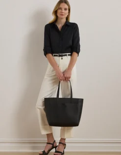 Pebbled Leather Large Cameryn Tote Bag>Lauren Ralph Lauren Sale
