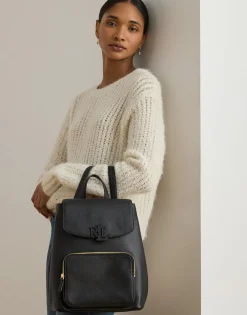Dame Lauren Ralph Lauren Pebbled Leather Medium Cameryn Backpack
