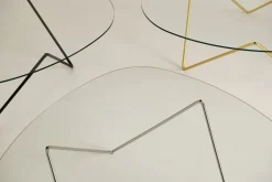 Gubi Pedrera Coffee Table Base: Chrome, Top: Transparent Glass