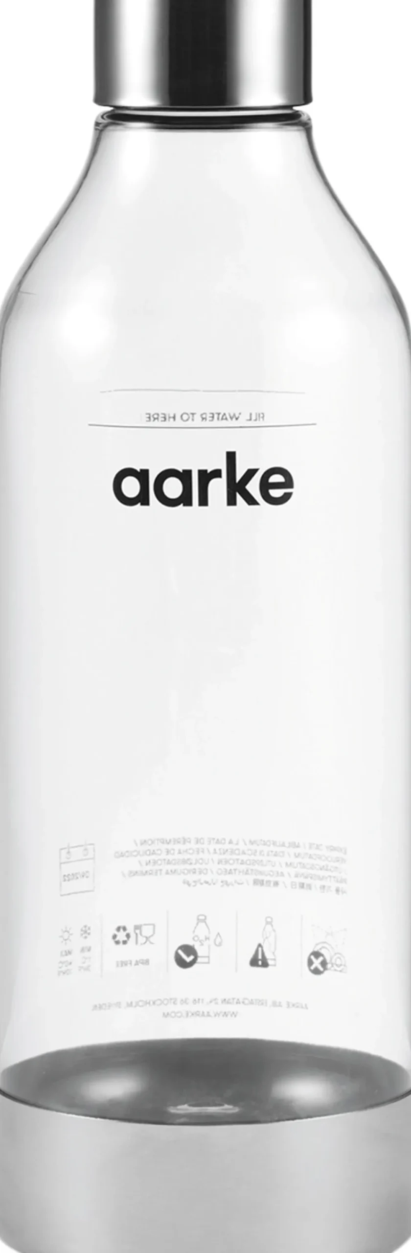 Aarke Kitchenware PET Polished Steel - Water Bottle Hot