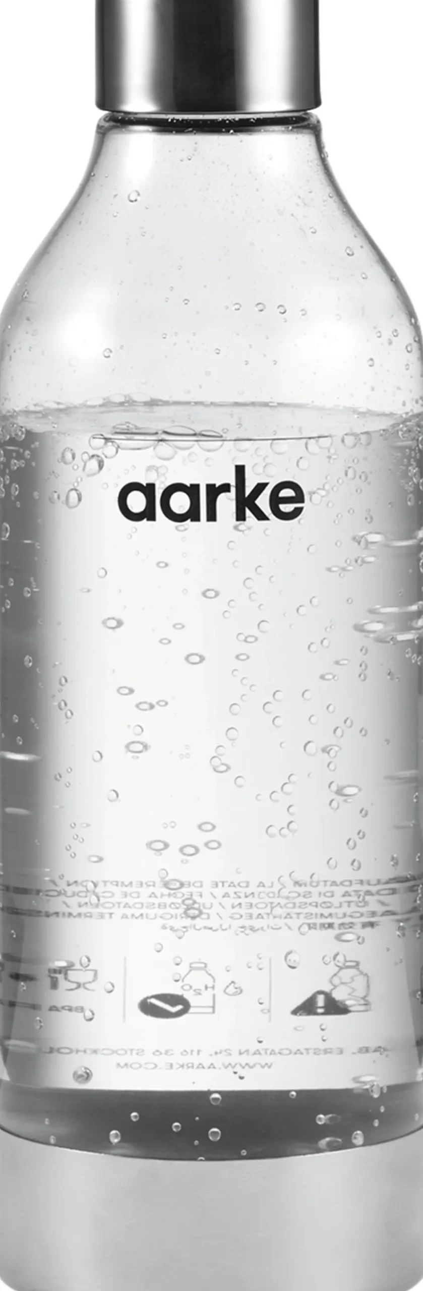Aarke Kitchenware PET Polished Steel - Water Bottle Hot