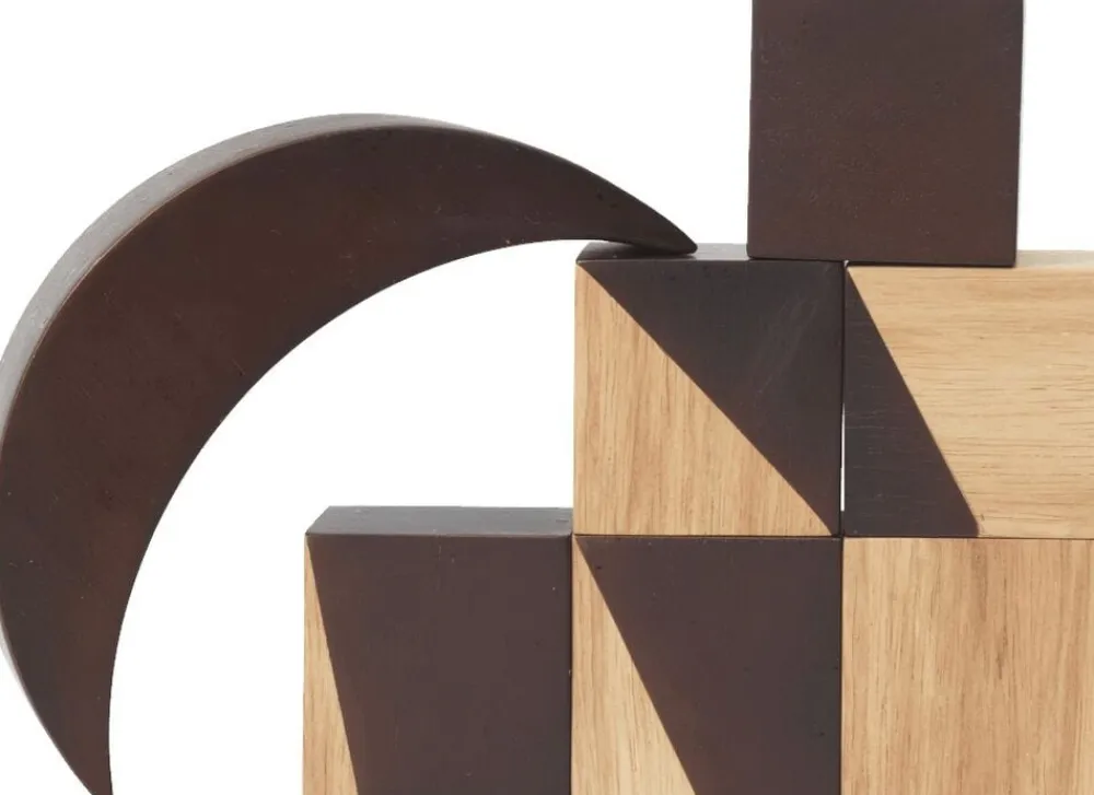 Børn Ferm Living Phase Building Blocks - Natural/Dark stained