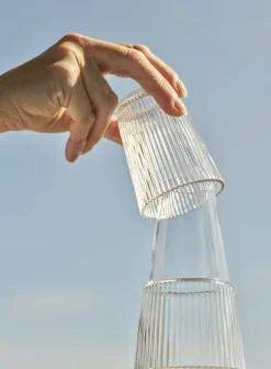 Stelton Pilastro karaffel med glas 1 l, clear Hot