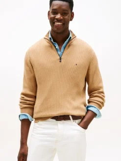 PIMA CTN CASH STRUCTURE ZIP MOCK>Tommy Hilfiger Discount