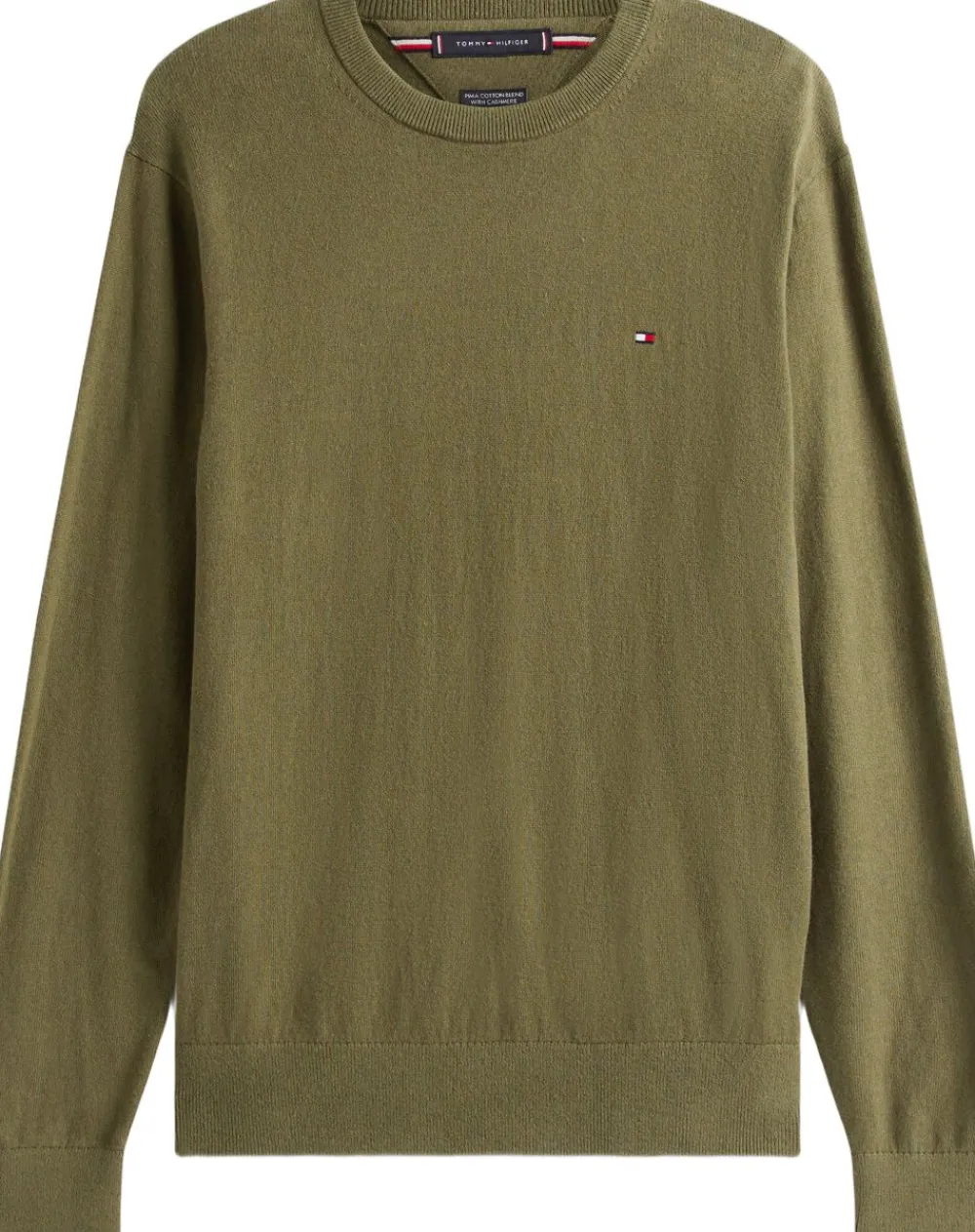 Tommy Hilfiger PIMA ORG CTN CASHMERE CREW NECK Huntsman green New