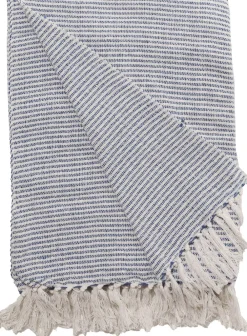 AU Maison Plaid, Vævet-Royal Blå/Natur, 130x180 cm Sale