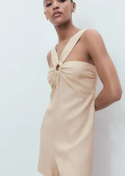 MANGO Playsuit .-- SUPER Lt pastel brown Clearance