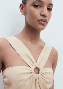 MANGO Playsuit .-- SUPER Lt pastel brown Clearance