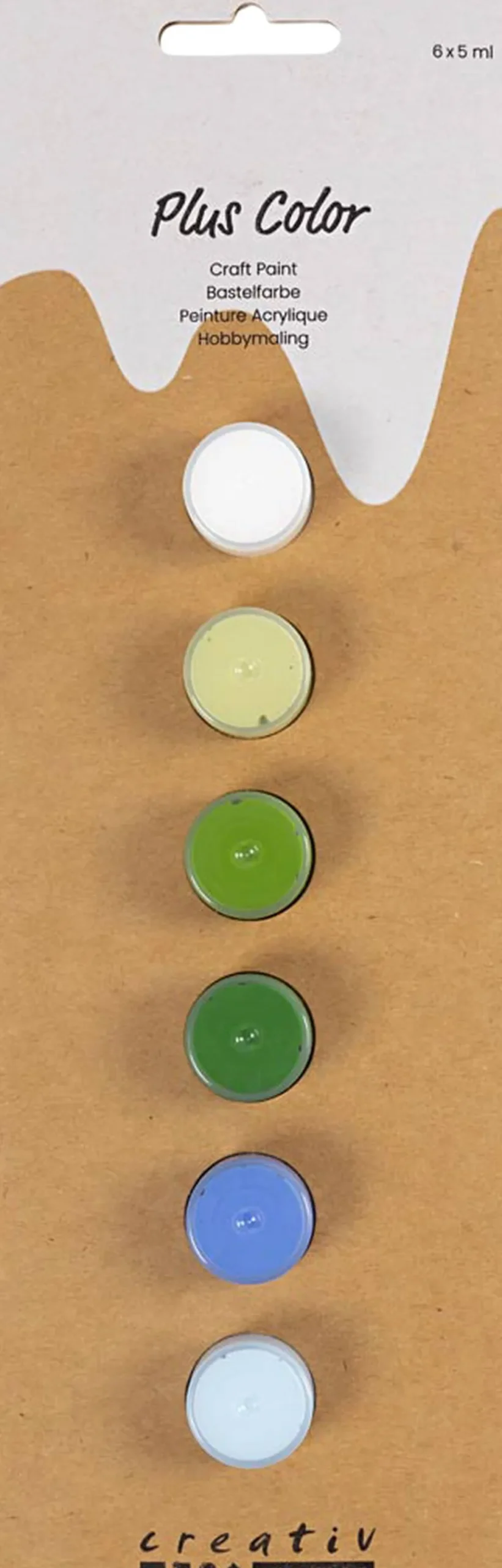 Plus Color Hobbymaling, blå/grøn harmoni, 6x5ml.>Creativ Company Best