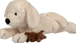 PLYSHUND MED HVALPE>Legetøj