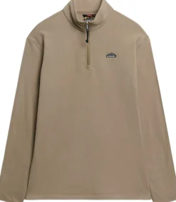Superdry POLAR FLEECE HALF ZIP Winter twig beige Discount