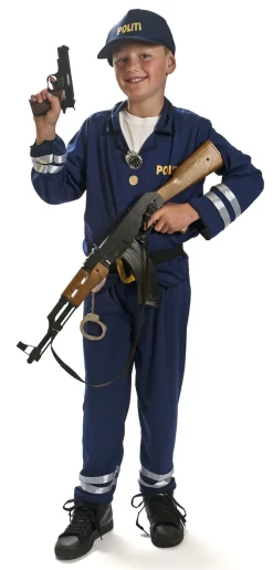 Politiuniform str 140 Bukser. bluse, bælte og kasket>RIO Hot