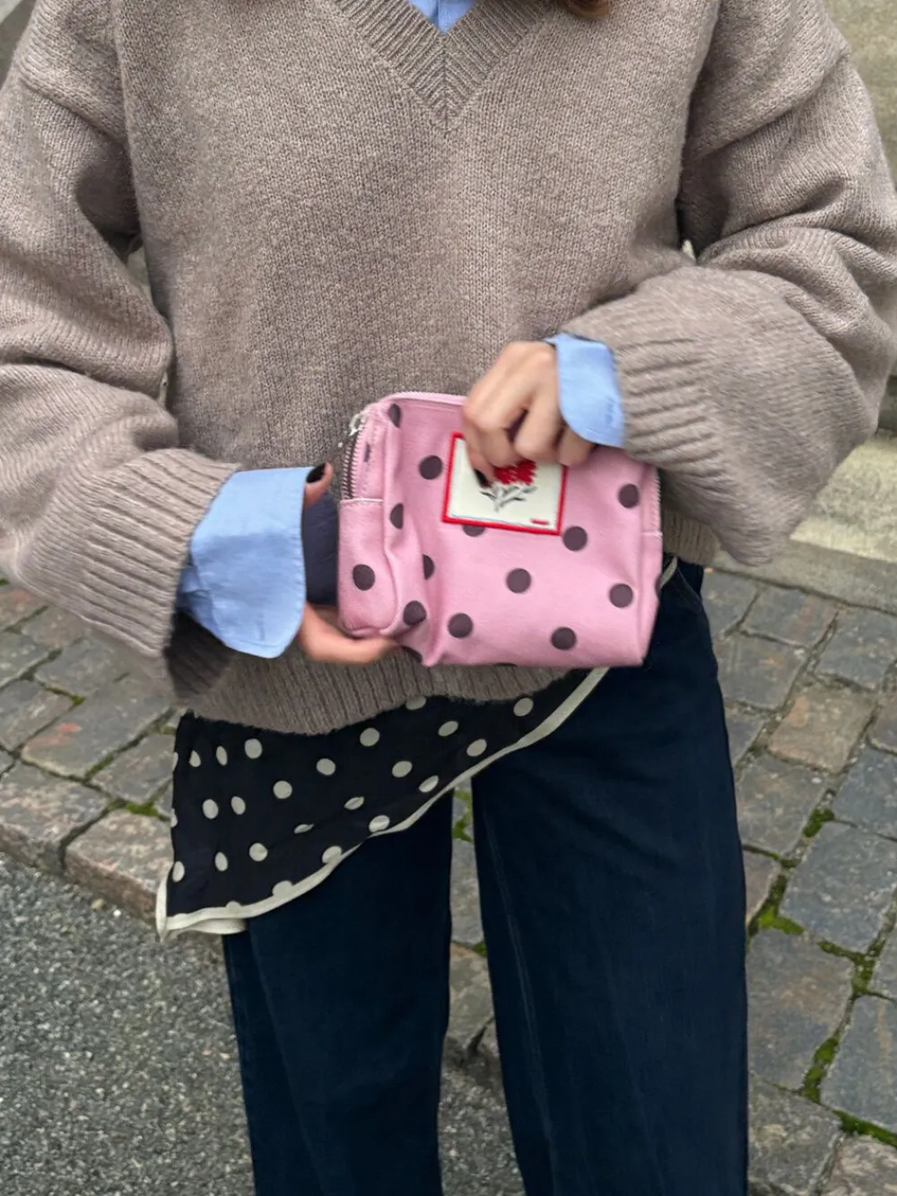 Dame Becksöndergaard Polka Canvas Pouch Bag