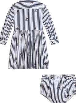 Børn Polo Ralph Lauren Polo Bear Cotton Oxford Shirtdress