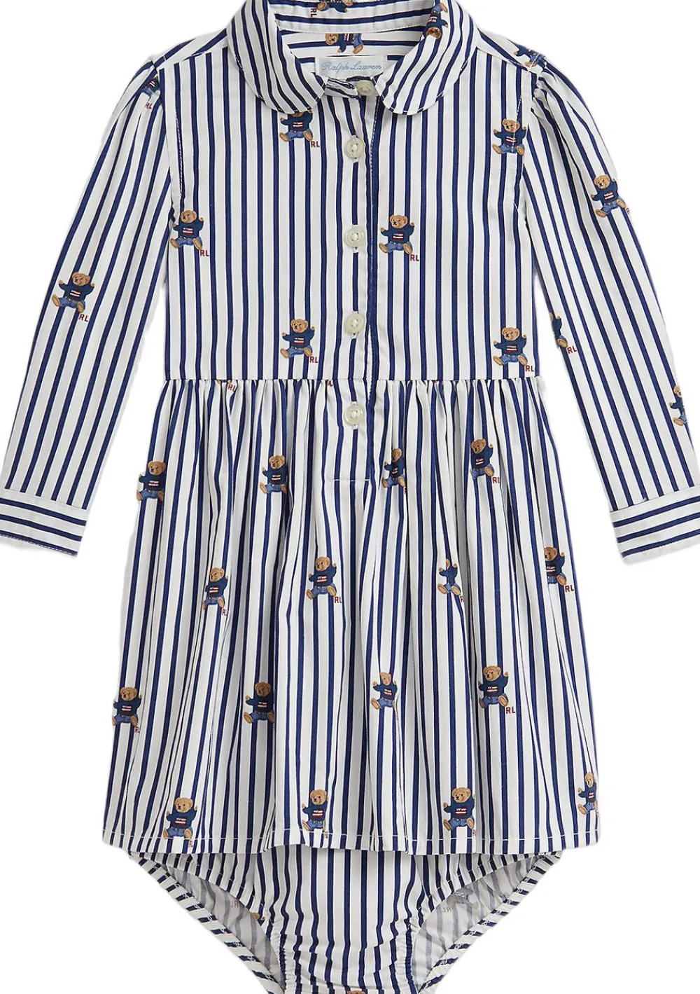 Børn Polo Ralph Lauren Polo Bear Cotton Oxford Shirtdress