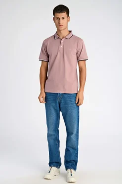 Lindbergh Polo shirt w. contrast piping Berry Sale