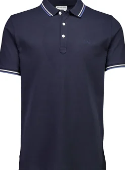 Lindbergh Polo shirt w. contrast piping Navy Discount