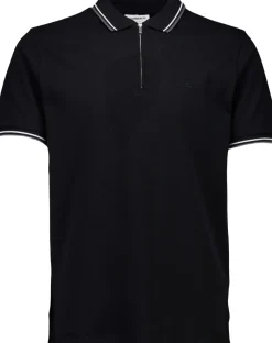 Polo shirt with zip recycled>Lindbergh Discount