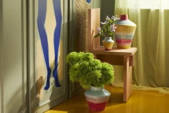 Poppery Vase H12 cm pink/mint/gul><noscript><img width=