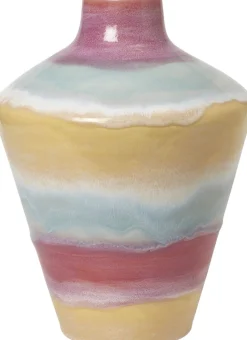 Kähler Poppery Vase med æble H32 cm pink/mint/gul Discount