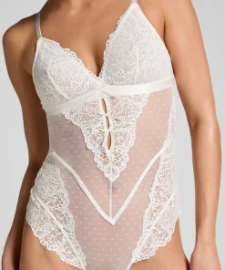 Hunkemöller POSIE STRING BODY Snow white Clearance