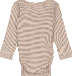 PETIT PIAO PPDian Body L/S fold over stripe NB NOOS Nostalgic rose/da New