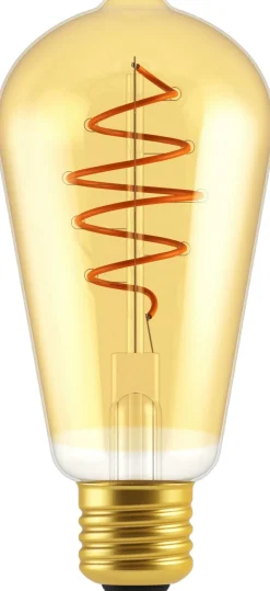 DFTP PÆRE-DEKO E27 ST64 SPIRAL EDISON DÆMP GULD