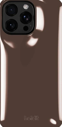 HoldIt Puffy Case iPhone 16 Pro Chocolate Brun Discount